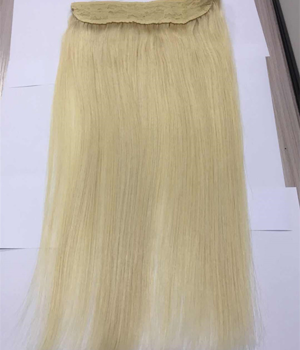 YL Human Hair Extensions Halo Invisible Wire Hair Extensions Blonde Color Mixed Blonde 100gram per packYL355